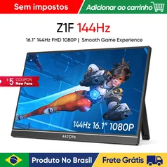 [Do Brasil] Monitor Portátil  ARZOPA Z1F 16.1, sRGB 144Hz