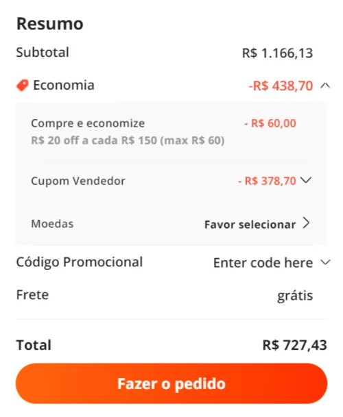 Imagem na descrição da promoção