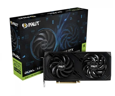 Placa de Vídeo Palit NVIDIA GeForce RTX 4070 Super Dual, 12GB, GDDR6X, DLSS, Ray Tracing, NED407S019K9-1043D