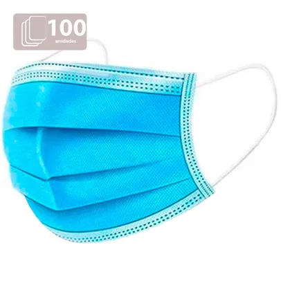 [AME R$ 15]Kit Máscaras de Proteção Facial Descartável com 100 unidades