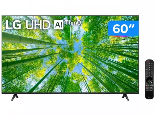 [C. OURO]Smart TV 60” 4K LED LG 60UQ8050 AI Processor