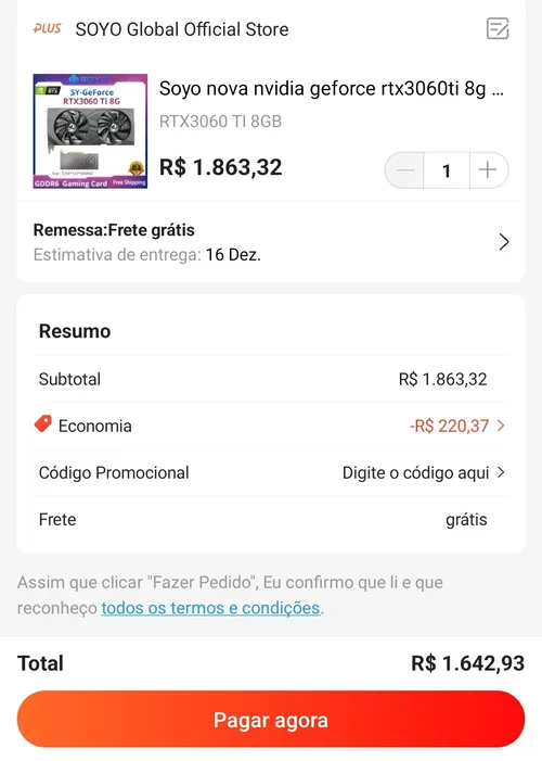 Imagem na descrição da promoção