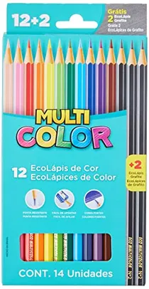 Lápis de Cor Faber-Castell - Ecolapis cor 12 cores + 2 lápis grafite, 14 unidades