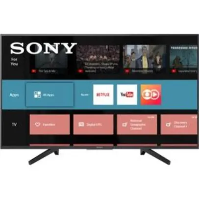 Smart TV LED 55'' Sony KD Ultra HD 4K com Conversor Digital 2 HDMI 3 USB Wi-Fi 60Hz - Preta