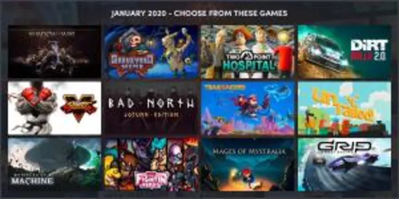 Humble Choice - Janeiro | Resgate até nove jogos da Steam | R$80