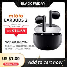 Mibro Earbuds 2 Tws Fone sem fio Bluetooth 5.3 Ipx5