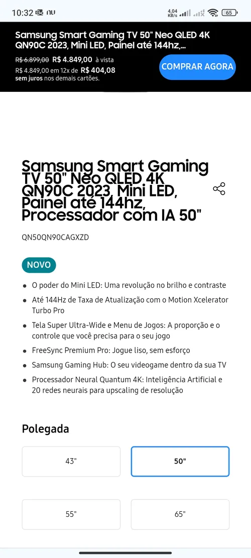 Imagen na descrição da promoção