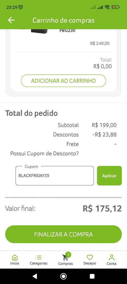 Imagen na descrição da promoção