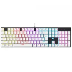 Teclado Mecânico Gamer Force One Avro Rainbow, Switch Blue, US, Black/White, FR.TC.AV.02