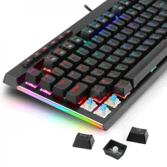 Teclado Mecânico ReDragon Vata PRO, RGB, ABNT2, Black, Switch Óptico