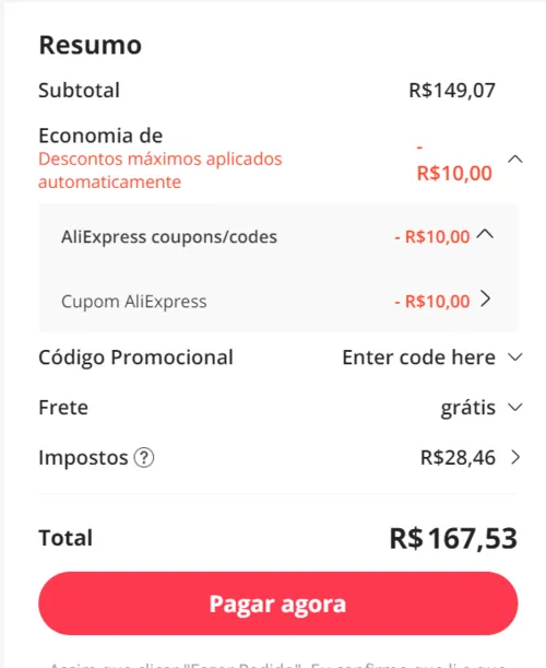 Imagem na descrição da promoção