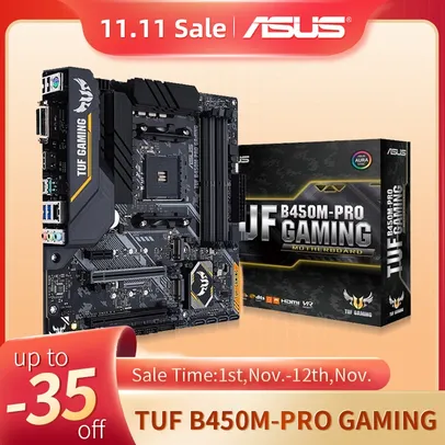 Placa Mãe Asus Tuf B450m Pro Gaming Am4 Ddr4 Motherboard  - Nova