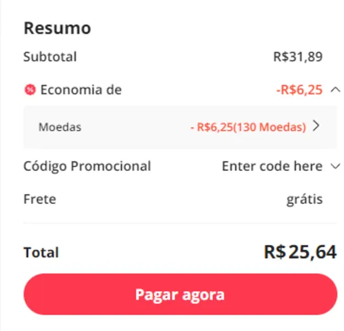 Imagem na descrição da promoção