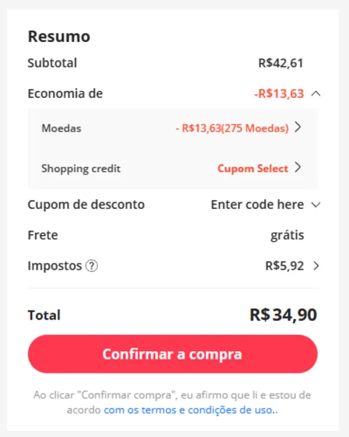 Imagem na descrição da promoção