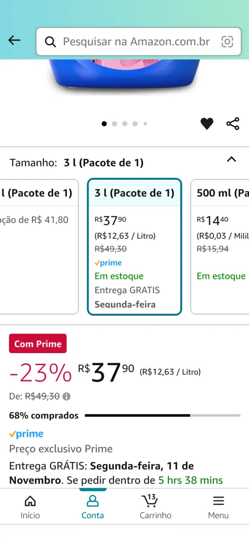 Imagem na descrição da promoção