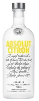 [Frete Prime] R$ 51,00 Vodka Absolut Citron 750ml (outras opções no link)