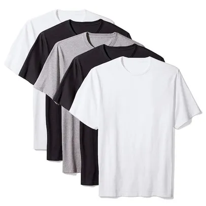 Kit 5 Camisetas Básicas Masculina T-shirt Algodão Tee