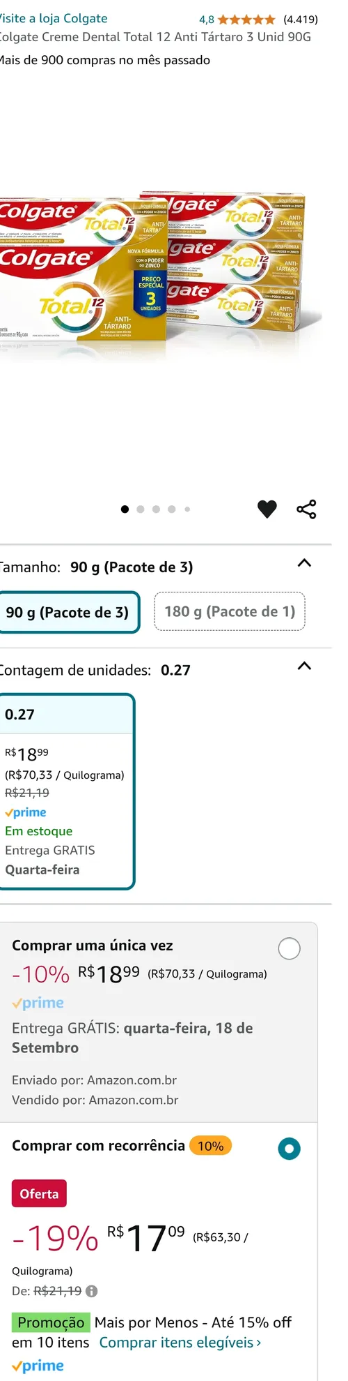 Imagem na descrição da promoção