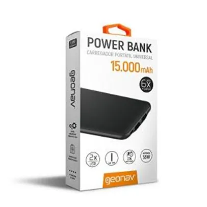 Carregador Portátil 15000mAh GEONAV PB15000B