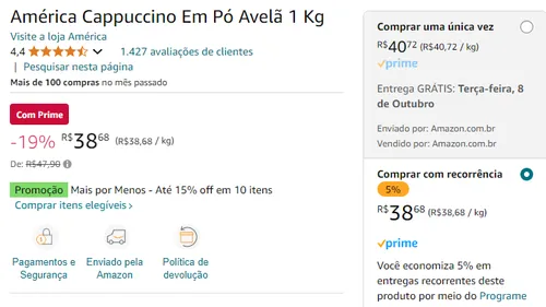 Imagem na descrição da promoção