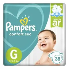 Leve 12 e Pague 6 Fralda Pampers Confort Sec Tamanho G/M Com 38 Unidades R$ 270