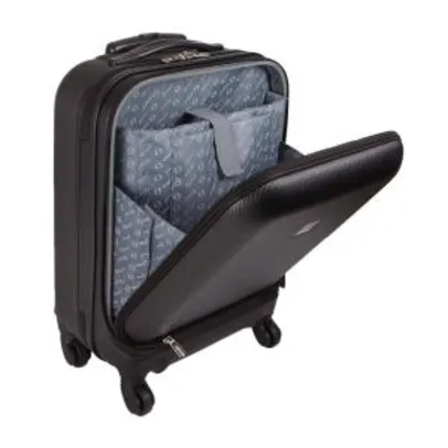 Mala de Viagem Executiva em ABS com compartimento para Notebook e Rodinhas Giro 360° Yins Preta