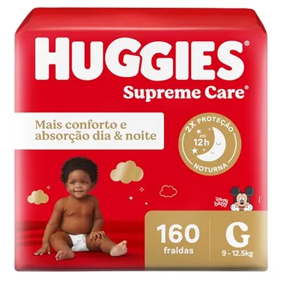 Fralda Huggies Supreme Care G, 160un