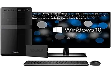 Computador Completo Intel Core i5 8GB SSD 240GB Windows 10 HDMI Wifi dual band Monitor 19' Easypc Desktop