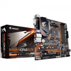 Placa Mãe Gigabyte B450M AORUS ELITE, Chipset B450, AMD AM4, mATX, DDR4