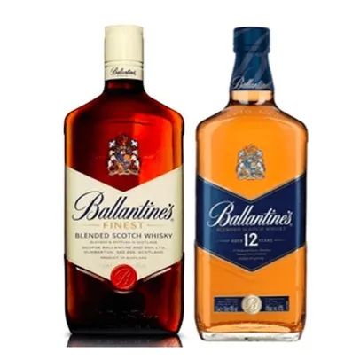 Kit Whisky Ballantine`s Finest 1L + Whisky Ballantine`s 12 anos 1L