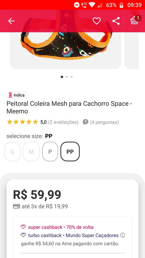 Imagem na descrição da promoção