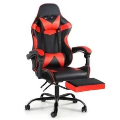 Cadeira Gamer Profissional Giratória Preta/vermelha | R$661