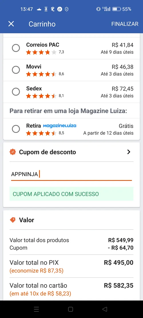 Imagen na descrição da promoção