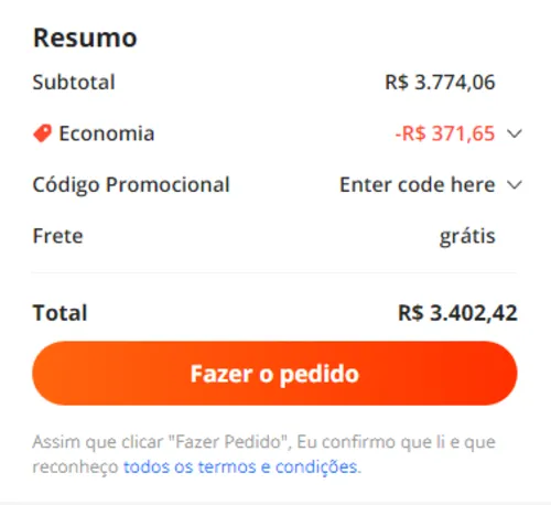 Imagem na descrição da promoção