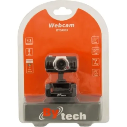 Webcam c/ microfone e luz 1.3mp By Tech - Vários modelos R$9,99