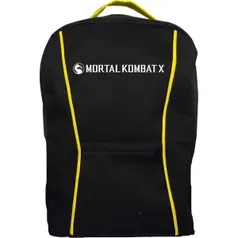 Mochila Mortal Kombat Preta/Amarela