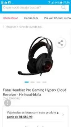 Fone Headset Pro Gaming Hyperx Cloud Revolver - Hx-hscd-bk/la