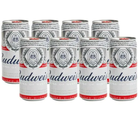 7 packs cerveja Budweiser 269 ml - 8 unidades | R$118