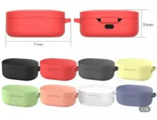 Case de Silicone líquido Com Gancho Para Xiaomi MI Redmi AirDots | R$ 6