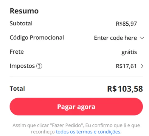 Imagem na descrição da promoção