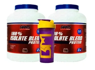 Kit 2 Whey 100% 2kg cada + Coqueteleira - Giants Nutrition