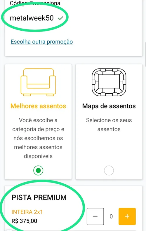 Imagem na descrição da promoção