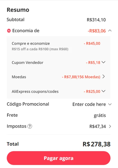 Imagem na descrição da promoção