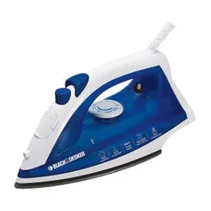 Ferro de Passar a Vapor e Seco Black & Decker Base Antiaderente X5700 Branco e Azul - R$32