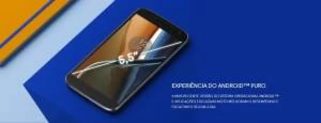 [Saraiva] Smartphone Motorola Moto G 4 Preto 4G Tela 5.5" + Power Bank de 5600Mah (Brinde) por R$ 1086