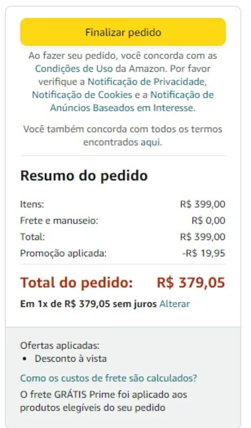 Imagem na descrição da promoção