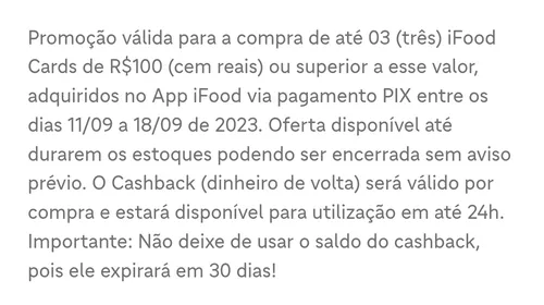 Imagem na descrição da promoção