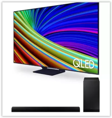 Combo Samsung Smart TV 55 polegadas QLED 4K Q65C 2023 + Soundbar HW-A555/ZD