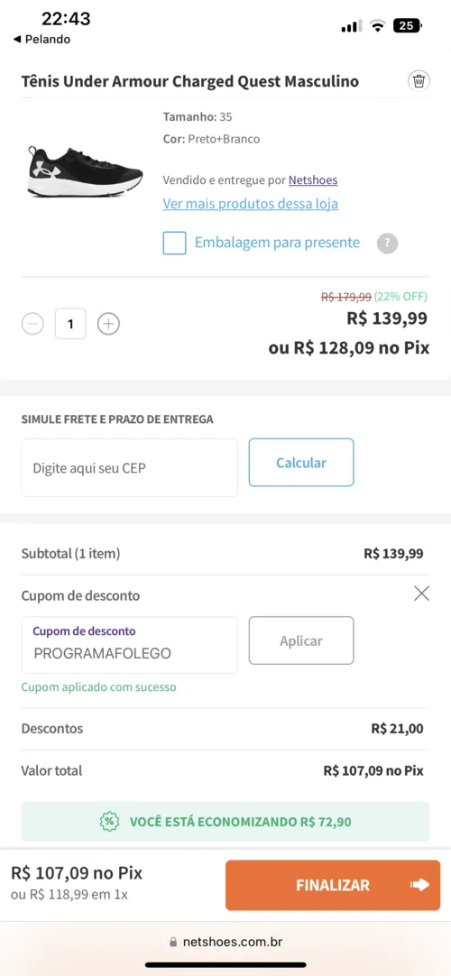 Imagem na descrição da promoção