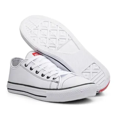 Tênis Hot Stars Feminino Branco Curvin Couro Sintético Skate (37, BRANCO CURVIN)